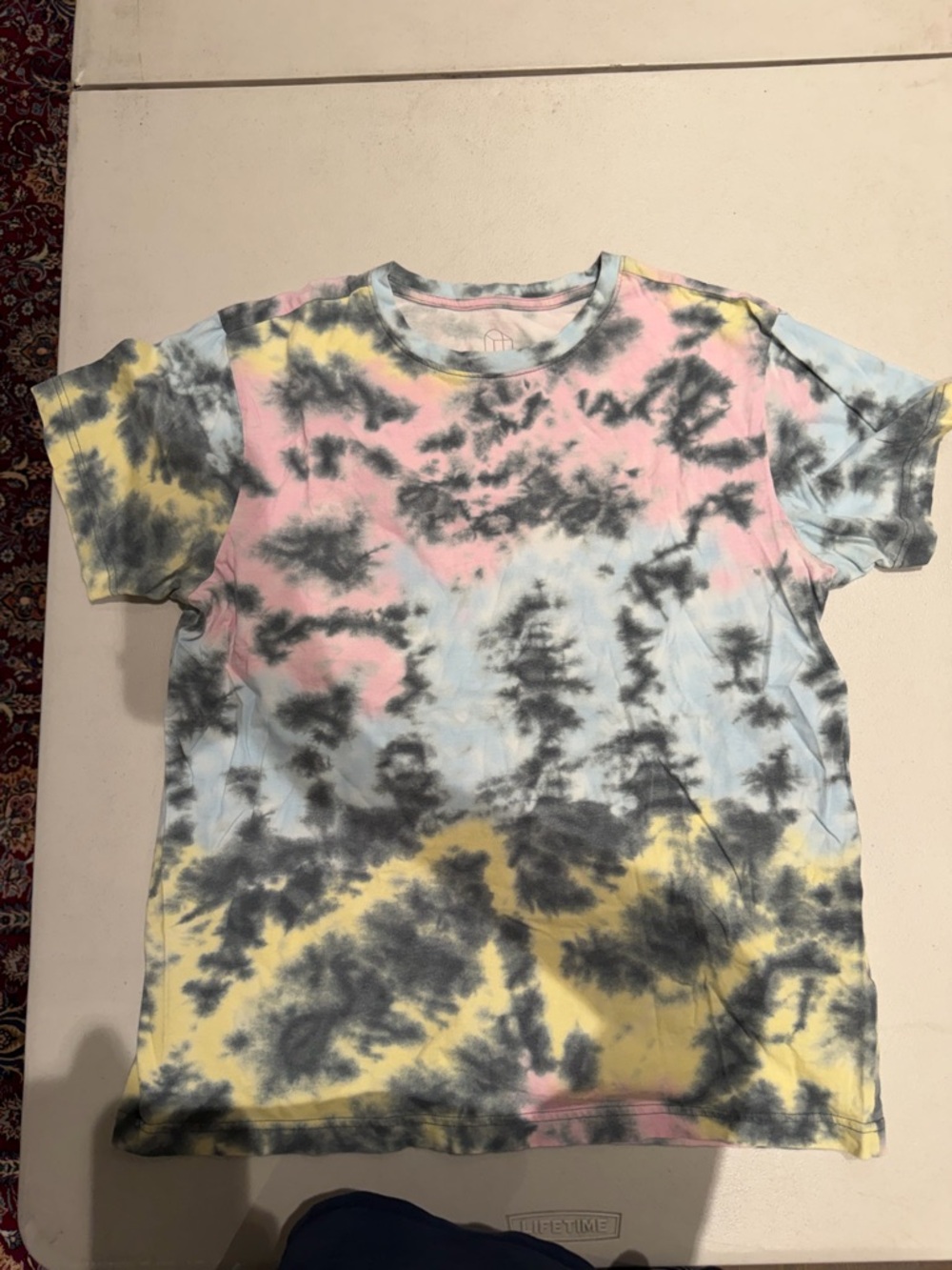 Original Use Kids Short Sleeve Tie-Dye Tee in Pink, Blue, Yellow & Gray